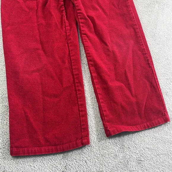 Janie and Jack 4 100% Cotton Red Corduroy Wide Leg Pants - Picture 2 of 10